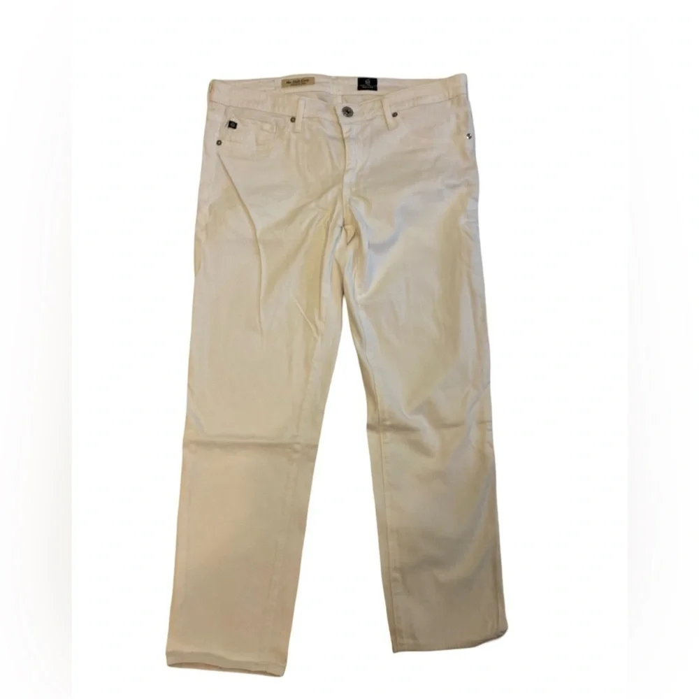 AG Jeans ‘The Stilt Crop’ White Denim Cigarette Pants - Picture 5 of 7